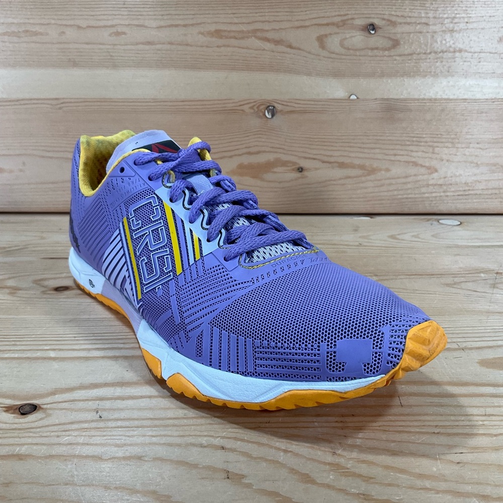 Reebok Crossfit Sprint 2.0 Shoes
Women’s Size 7.5 
Purple Yellow